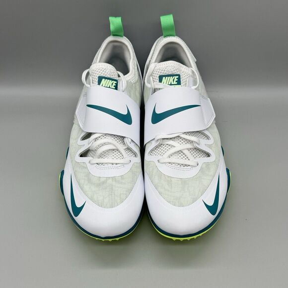 Nike Pole Vault Elite \'White Bright Spruce\' FZ9649-100 Track Cleats Size 9.5 Men